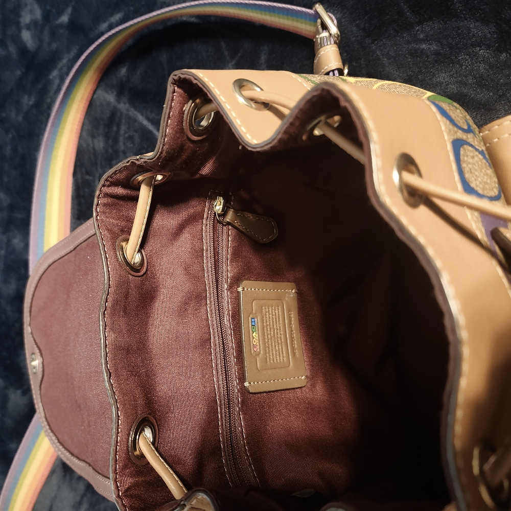 Coach Pennie Backpack 22 In Rainbow - Picture 5 of 8